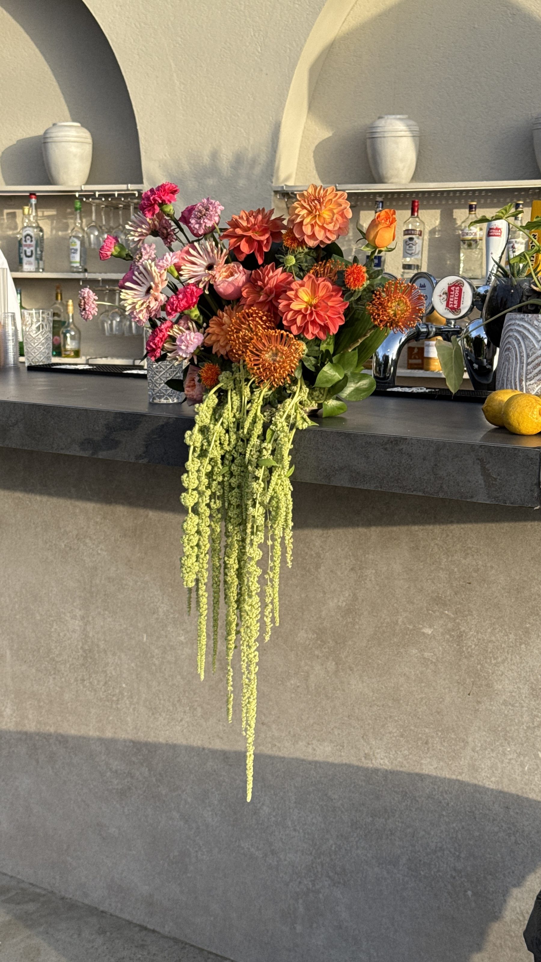 Bar floral arrangement