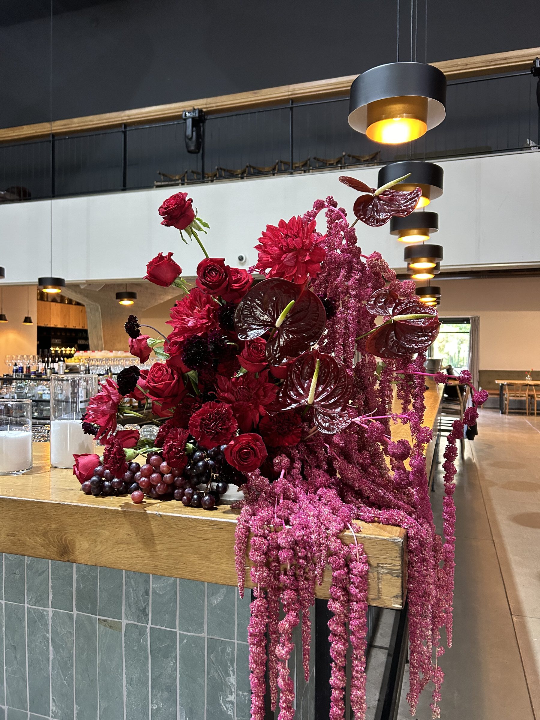 Bar floral arrangement