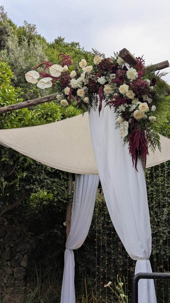 Chuppah floral detail